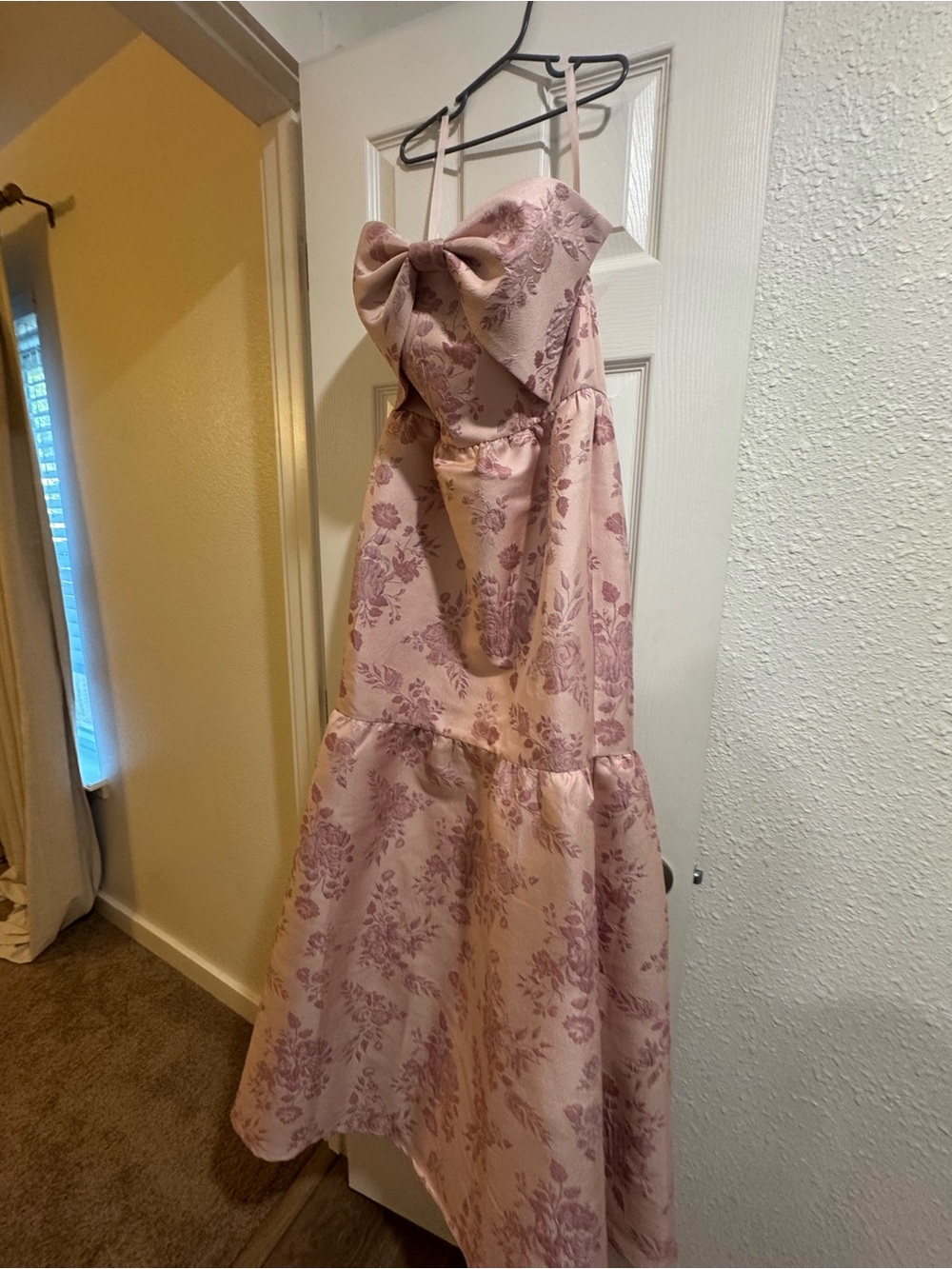 Revelry Pink Jacquard Esme Bridesmaid Dress Size 8